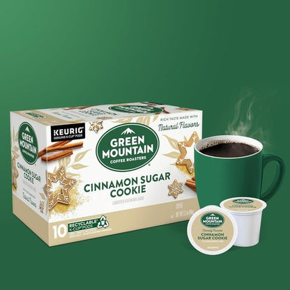 Green Mountain Coffee Roasters Cinnamon Sugar Cookie Coffee - 10 Count Pods for Flavorful Brews