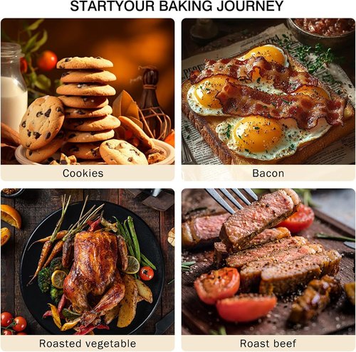 GIUOIDUO Half Sheet Baking Pans Set - Commercial Quality Non-Stick Carbon Steel | Large 17.5"x11.8" Cookie Trays