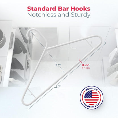 Neaties Plastic Hangers - 30 Pack | Made in the USA | 6lb Capacity Standard Clothes Hangers - Black