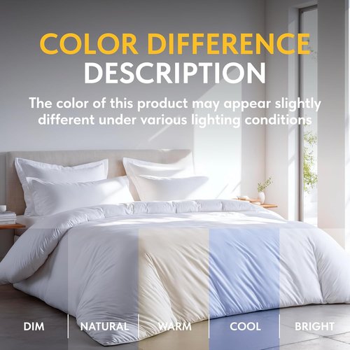 Classic White Queen Duvet Cover Set by [Brand Name] - Luxurious Microfiber with Zipper | Includes 2 Pillow Shams