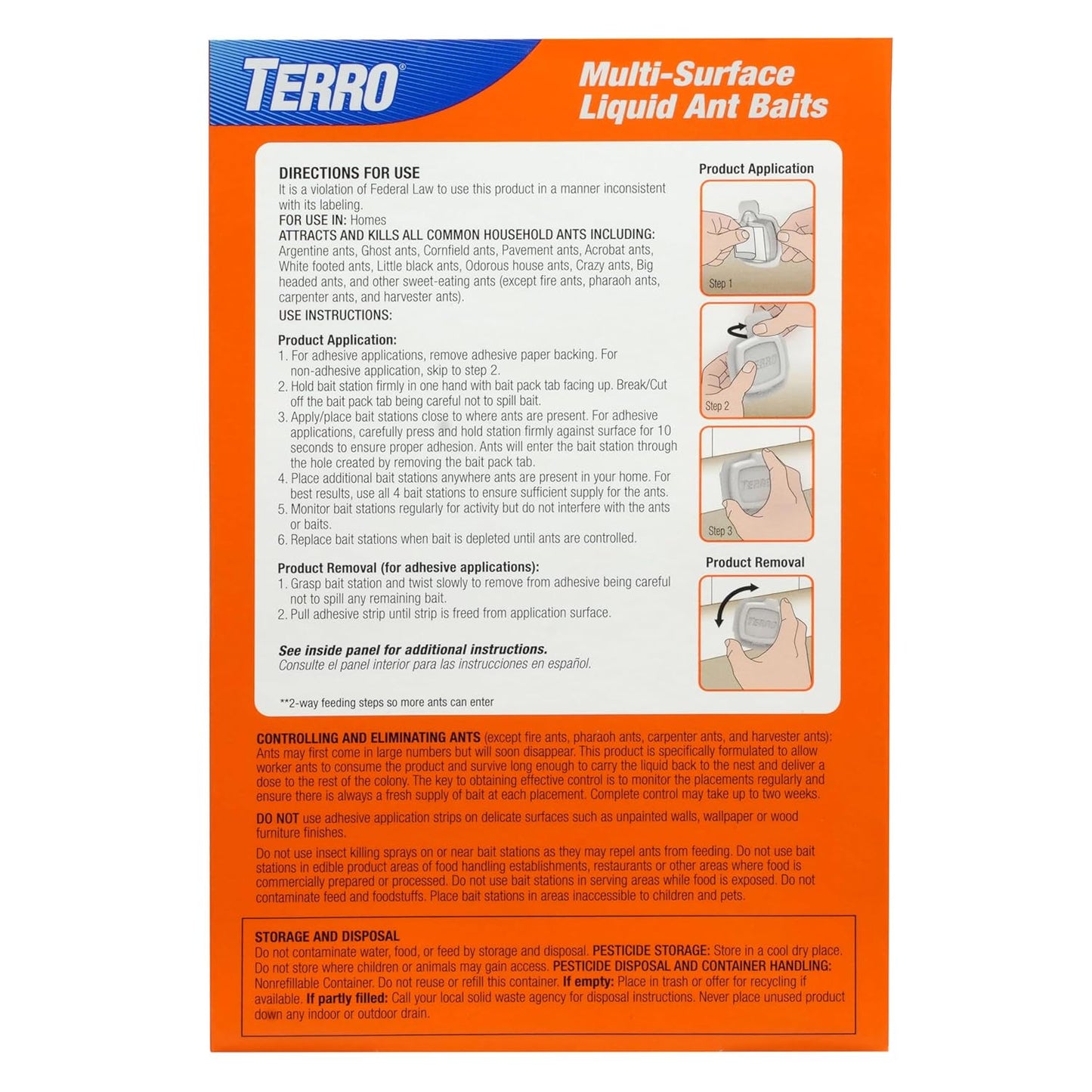TERRO Indoor Ant Baits - Discreet Adhesive Strips for Effective Baiting | 5 Pack, 20 Baits