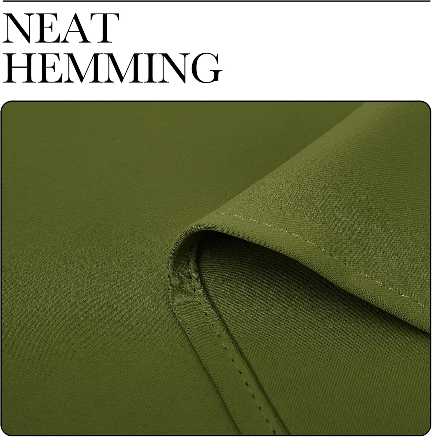NICETOWN Blackout Curtains for Patio Glass Doors - Olive Green Privacy Drapes, 42" x 95" (1 Pair)