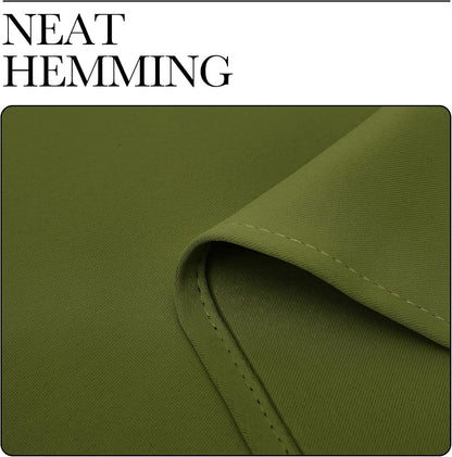 NICETOWN Blackout Curtains for Patio Glass Doors - Olive Green Privacy Drapes, 42" x 95" (1 Pair)