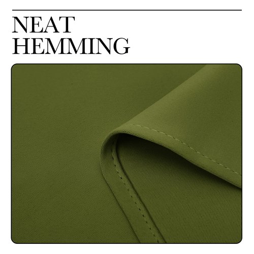 NICETOWN Kitchen Curtain Panels Blackout Draperies, Thermal Insulated Solid Grommet Blackout Curtains/Drapes for Christmas Window Decoration (1 Pair, 34 by 63 inches, Olive Green)