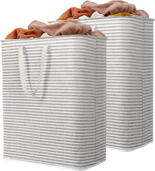 Lifewit Laundry Basket - 125L Collapsible Hamper with Reinforced Handles | Waterproof Design, Grey