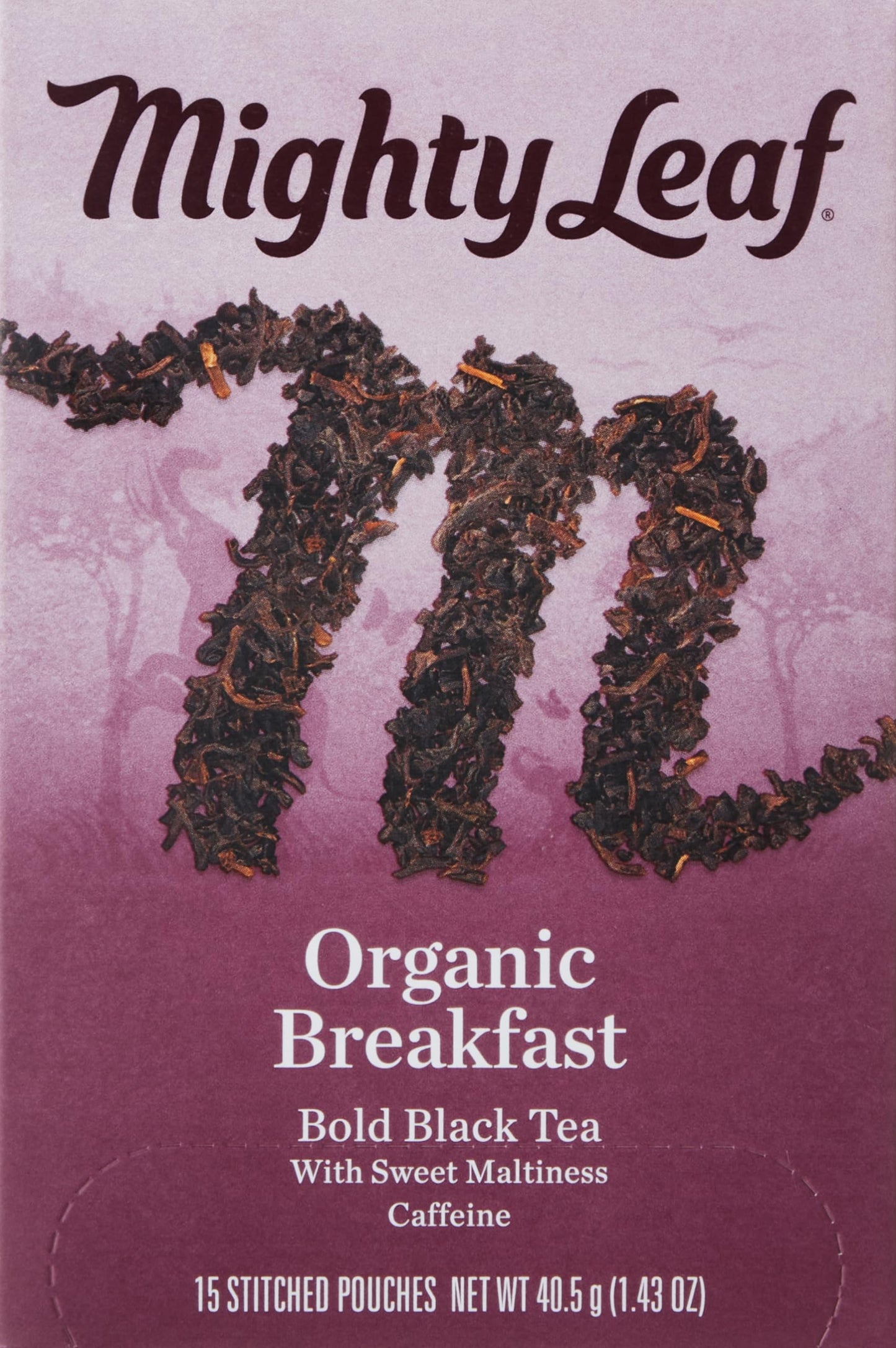 Mighty Leaf Tea Organic Breakfast Hand-Stiched Tea Bags, 15 ct