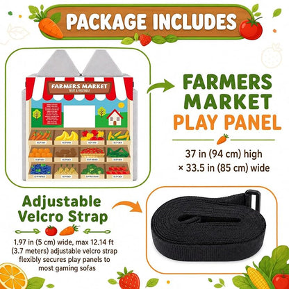Farmers Market Pretend Play Foam Sofa Panel for Kids - Large 94x85 cm