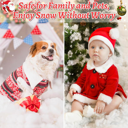 Regine Switzerland 32 OZ Fluffy Artificial Snow - White Cotton Faux Snow for Christmas Decor & Crafts