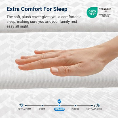 Avenco Twin Mattress 6 Inch in a Box, Medium Plush Twin Size Mattresses with Spring Smarts Coil Hybrid Colchones for Pressure Relief, CertiPUR-US Certified