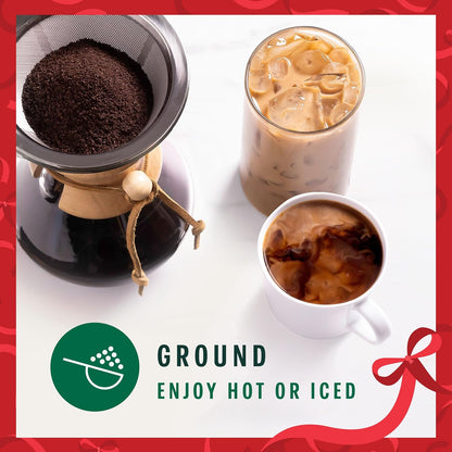Starbucks Ground Coffee - Medium Roast Holiday Blend | 100% Arabica, 17 oz Bag