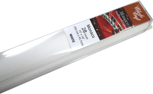 DMC Charles Craft Monaco Cloth - 28 Count - 15"X18" Box - White