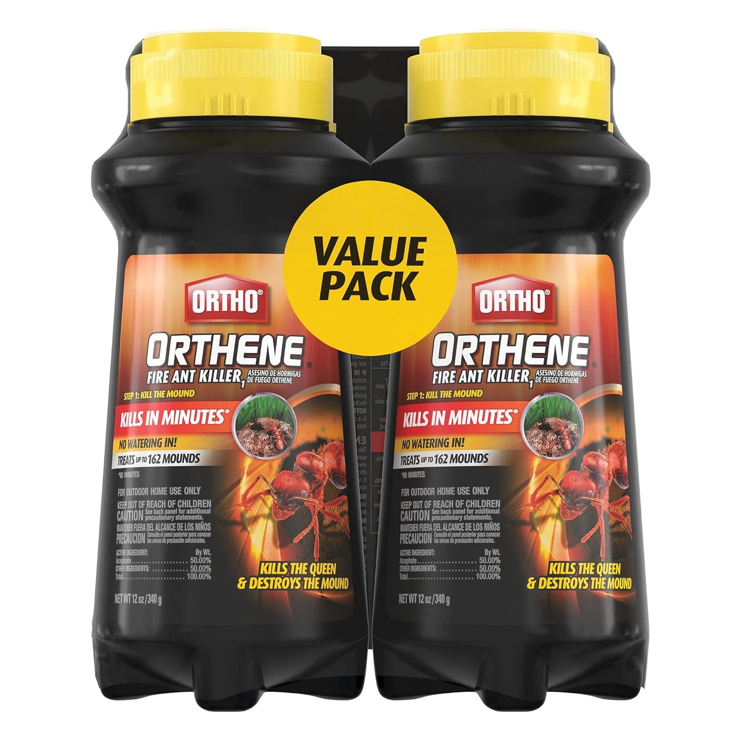 Ortho Orthene Fire Ant Killer - Effective Mound Treatment, Kills Queens, No Watering Needed | 12 oz. (2-Pack)