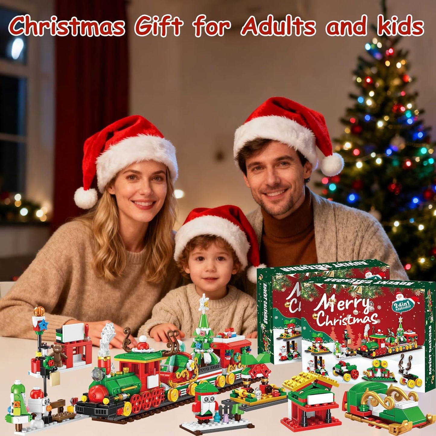 Skiennix Christmas Advent Calendar - 24-Day Countdown Building Blocks Set | 777 PCS Surprise Gifts for All Ages