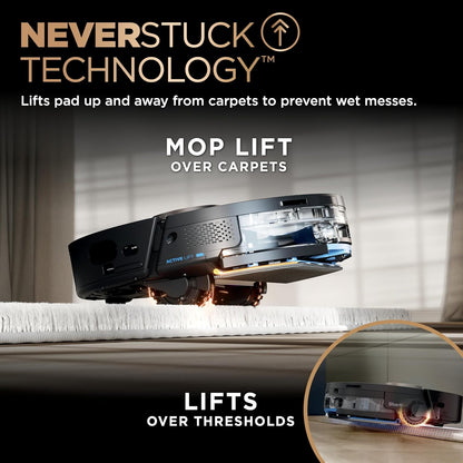 Shark Robot Vacuum & Mop Combo - PowerDetect NeverTouch Pro with Self-Emptying & Self-Clean Pad - Black