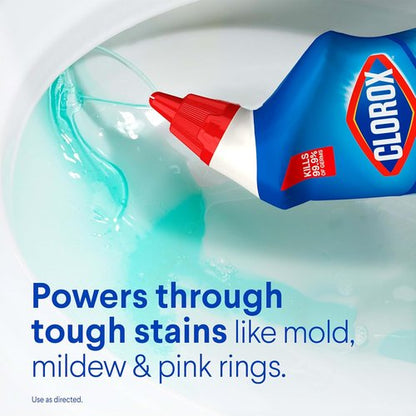 Clorox Toilet Bowl Cleaner - Rain Clean Formula, 24 Fl Oz, Pack of 2 for Deep Cleaning