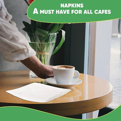Elegant Lunch Napkin - 500 Count, 1 Ply White Napkins for Stylish Dining