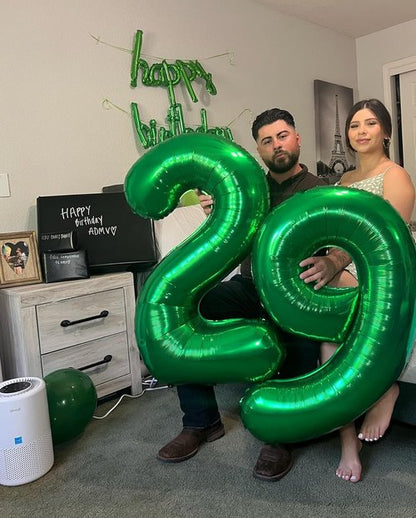 Green Number 60 Balloon - 40 Inch 60th Birthday Decorations for Men & Women | St. Patrick's Day Party Supplies