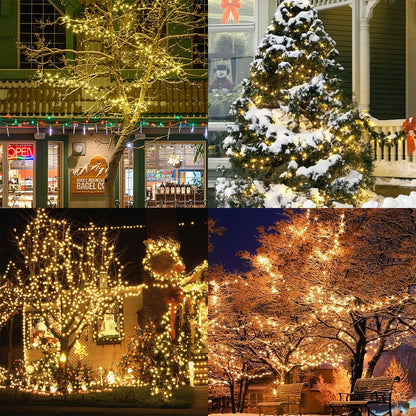 WATERGLIDE 1000 LED Christmas String Lights - 328 FT Waterproof Fairy Lights with Remote & 8 Modes | Warm White Decor