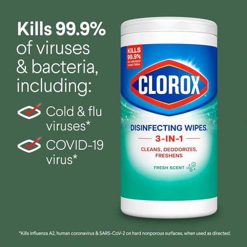 Clorox Disinfecting Cleaning Wipes - Bleach-Free Fresh Scent | 35 Count Pack