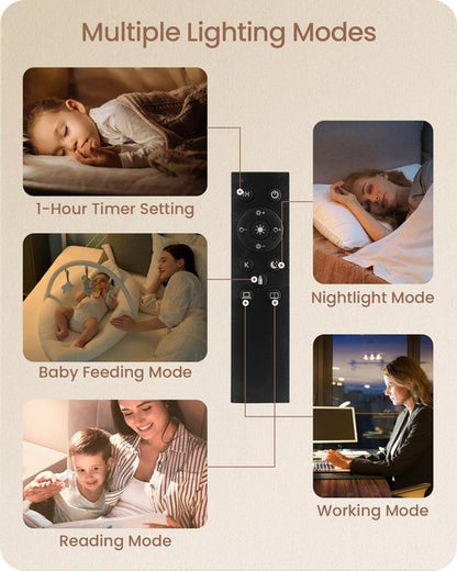 GOEBLESON Modern Gold Arc Floor Lamp, Corner Tall Lamp with Remote, Arched Reading Light with Fabric Shade, Floor Lighting for Living Room, Bedroom, Office, Study, Pink, LED Bulb Included, DP11LD05