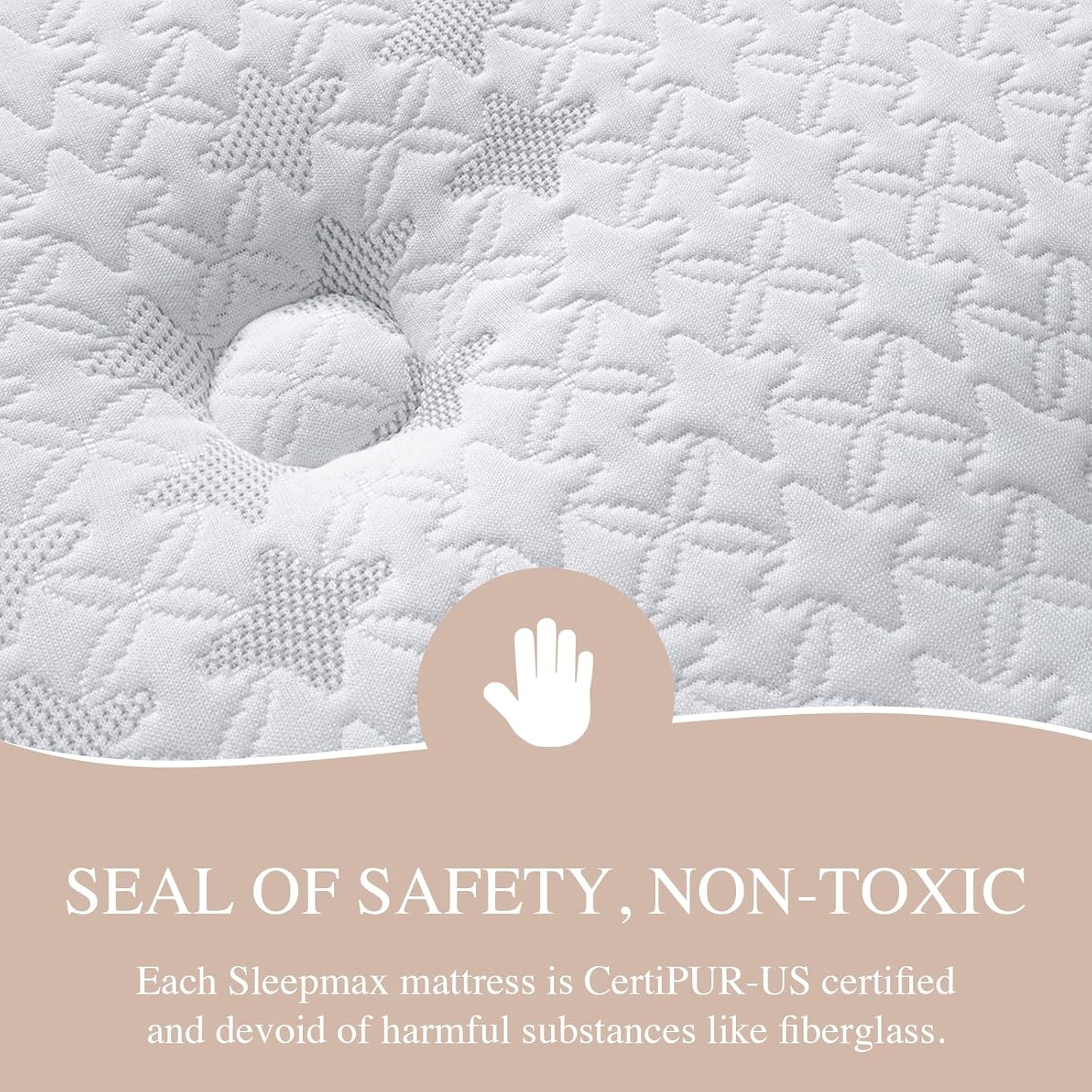 Sleepmax Extra Firm Full Mattress - 12 Inch Hybrid Design for Lumbar & Hip Support | Pain Relief & Deep Sleep, CertiPUR-US Certified