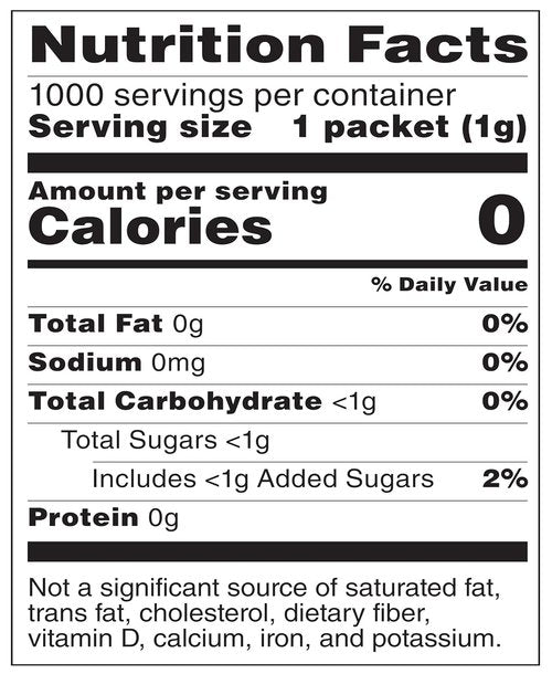 Happy Belly Zero Calorie Blue Aspartame Sweetener Packets - 1000 Count | Sugar-Free Powder
