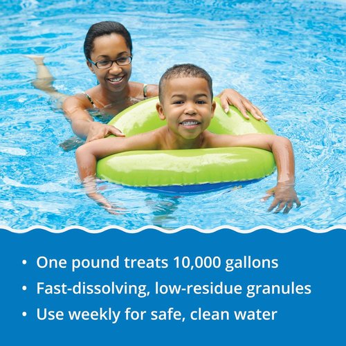 In The Swim Pool Shock - 68% Cal-Hypo Granular Sanitizer for Crystal Clear Water - 12 x 1 lb