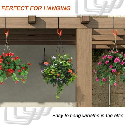 HUPBIPY Rafter Hanger - Large Garage Hooks for Bike Storage | Non-Slip Organizer (12 Pack, Black)