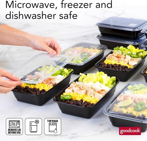 GoodCook Meal Prep Containers - Durable & Versatile | Ideal for Meal Planning & Storage
