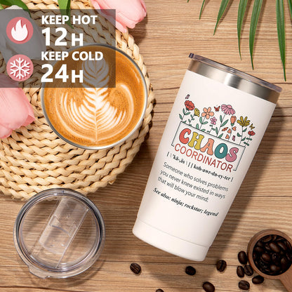 Thank You Gifts for Women, Administrative Professional Day Gifts, Chaos Coordinator Gifts for Coworkers Employee Boss Lady Manager Nurse Teacher Appreciation Gifts, Birthday Gifts with Canvas Tote Bag