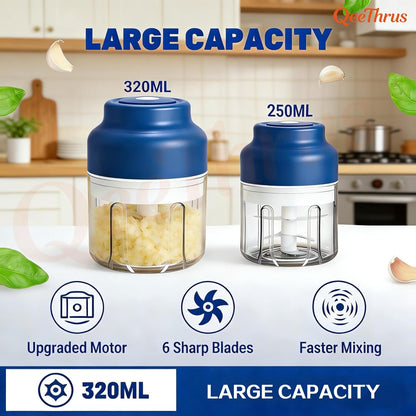 Skiennix Mini Electric Food Chopper - Versatile Vegetable, Onion & Garlic Processor with Container