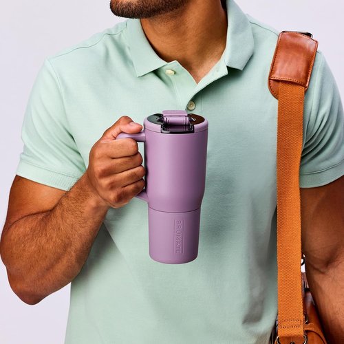 BrüMate Müv 25oz Insulated Coffee Mug - 100% Leak Proof with Handle & Lid - Stainless Steel Travel Cup (Blue Agave)