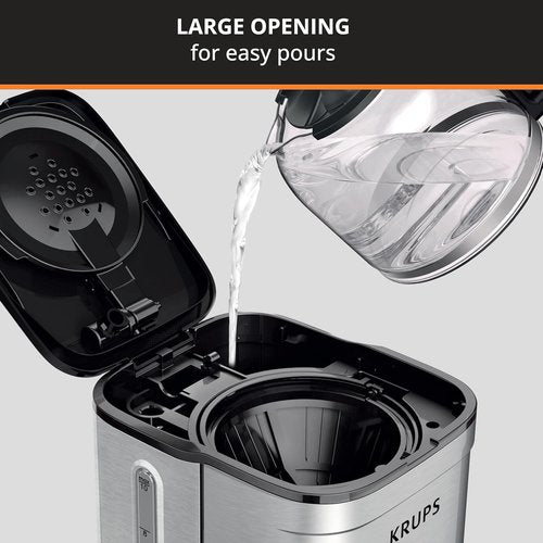 KRUPS Coffee Maker - 10-Cup Stainless Steel Drip Coffee Maker | Drip-Free, Dishwasher Safe, 900 Watts