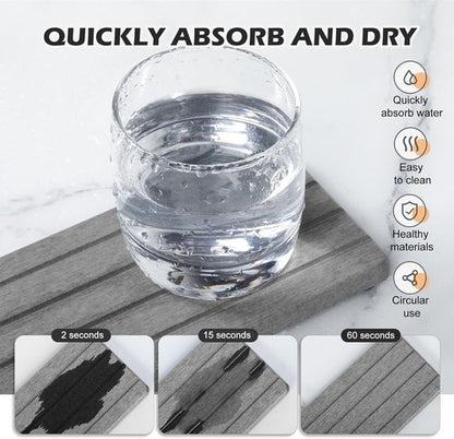 Diatomaceous Coaster | 4PCS Stone Drying Tray for Fast Drying in Bathroom & Kitchen Sinks