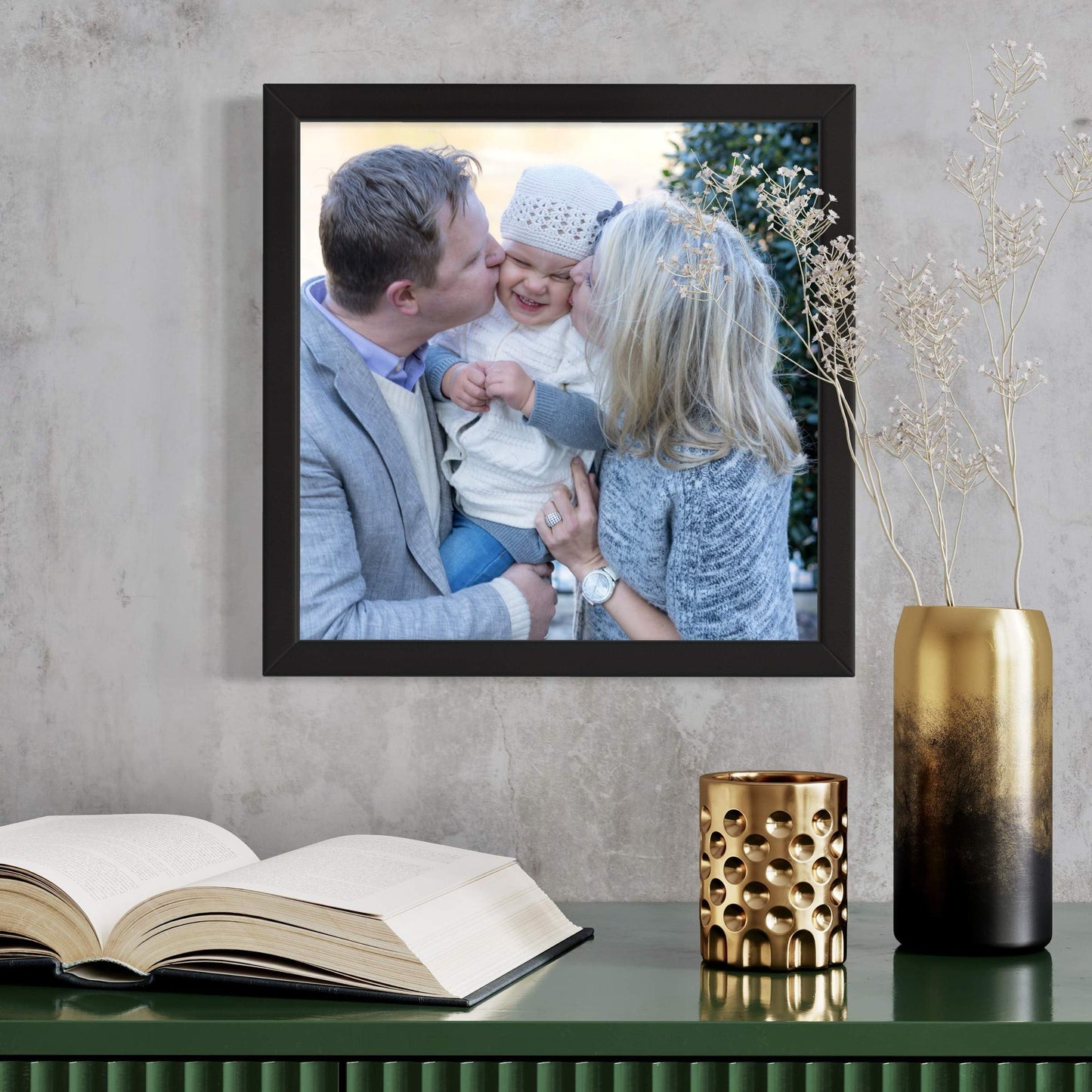 Poster Palooza 6x18 Frame Black Solid Wood Picture Frame | 0.75 Inch Moulding Width | Includes UV Acrylic Plexiglass, Foam Board Backing & Hanging Hardware