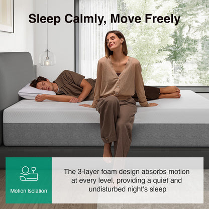 Novilla 14 Inch Queen Size Gel Memory Foam Mattress in a Box, Pressure Relieving & Plush Comfort, Bliss, Grey