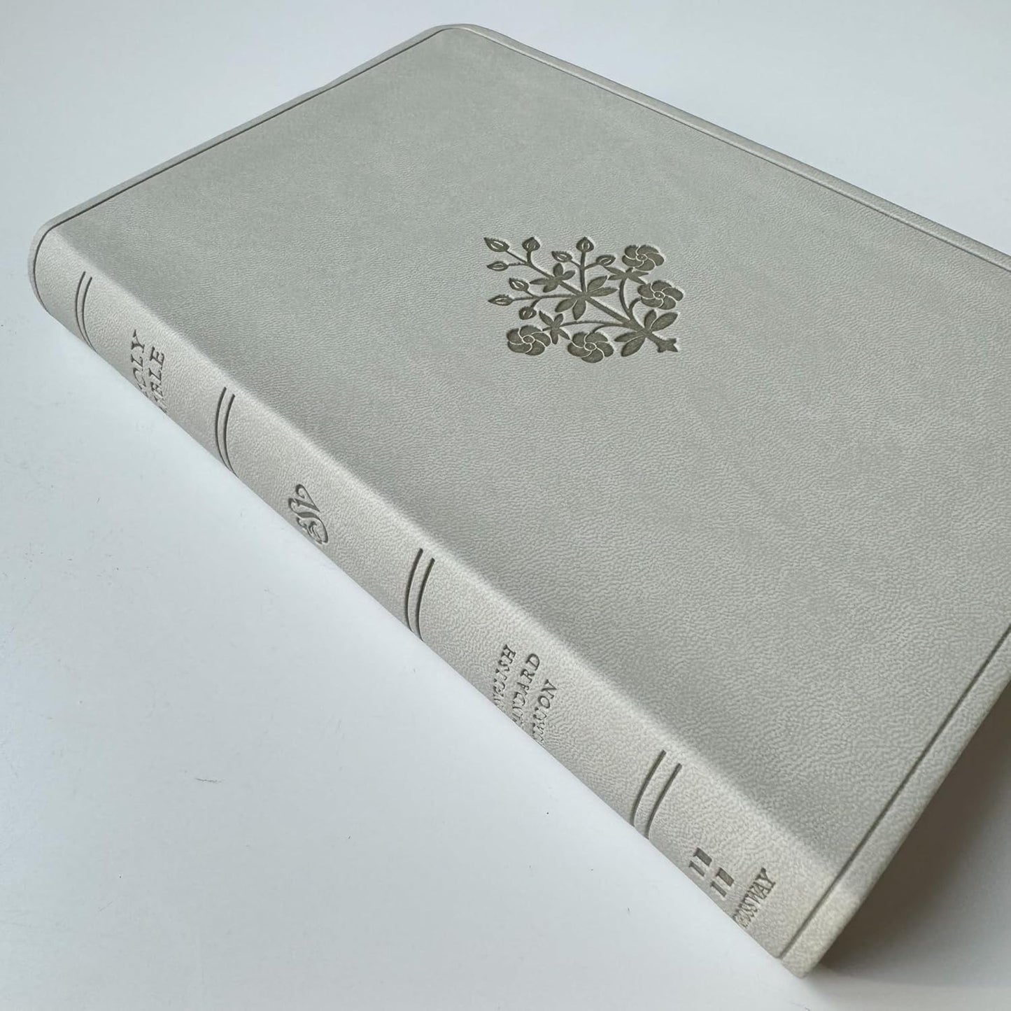 River Stone Personalized ESV Large Print Bible - Custom Hand Lettered Name on Cover | Flourish Design