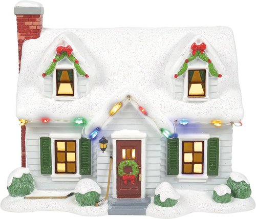 Department 56 Peanuts Christmas Village - Peppermint Patty Reichardt House | Lighted Ceramic Holiday Display, 7.05”