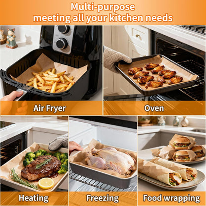 YUANYE Parchment Paper Baking Sheets - 400PCS Unbleached Precut 12"x16" Non-Stick for Oven & Air Fryer