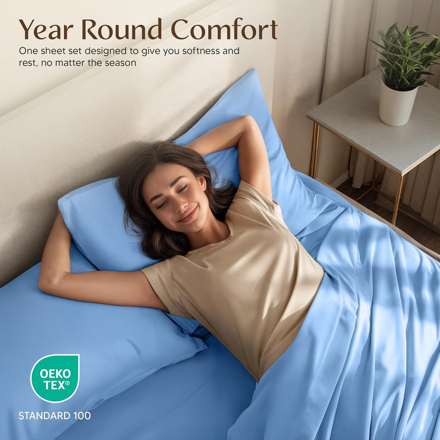 Utopia Bedding King Size Sheet Set - Soft, Breathable Microfiber | 4-Piece in Dutch Blue