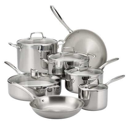 Tramontina Stainless Steel Tri-Ply Clad 8-Piece Cookware Set