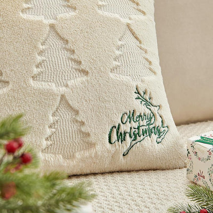 MIULEE 20x20 Inch Christmas Pillow Covers Set of 2 — Beige & Green with Tree & Reindeer Pattern (Variation: Beige and Green+20" x 20" (Pack of 2))