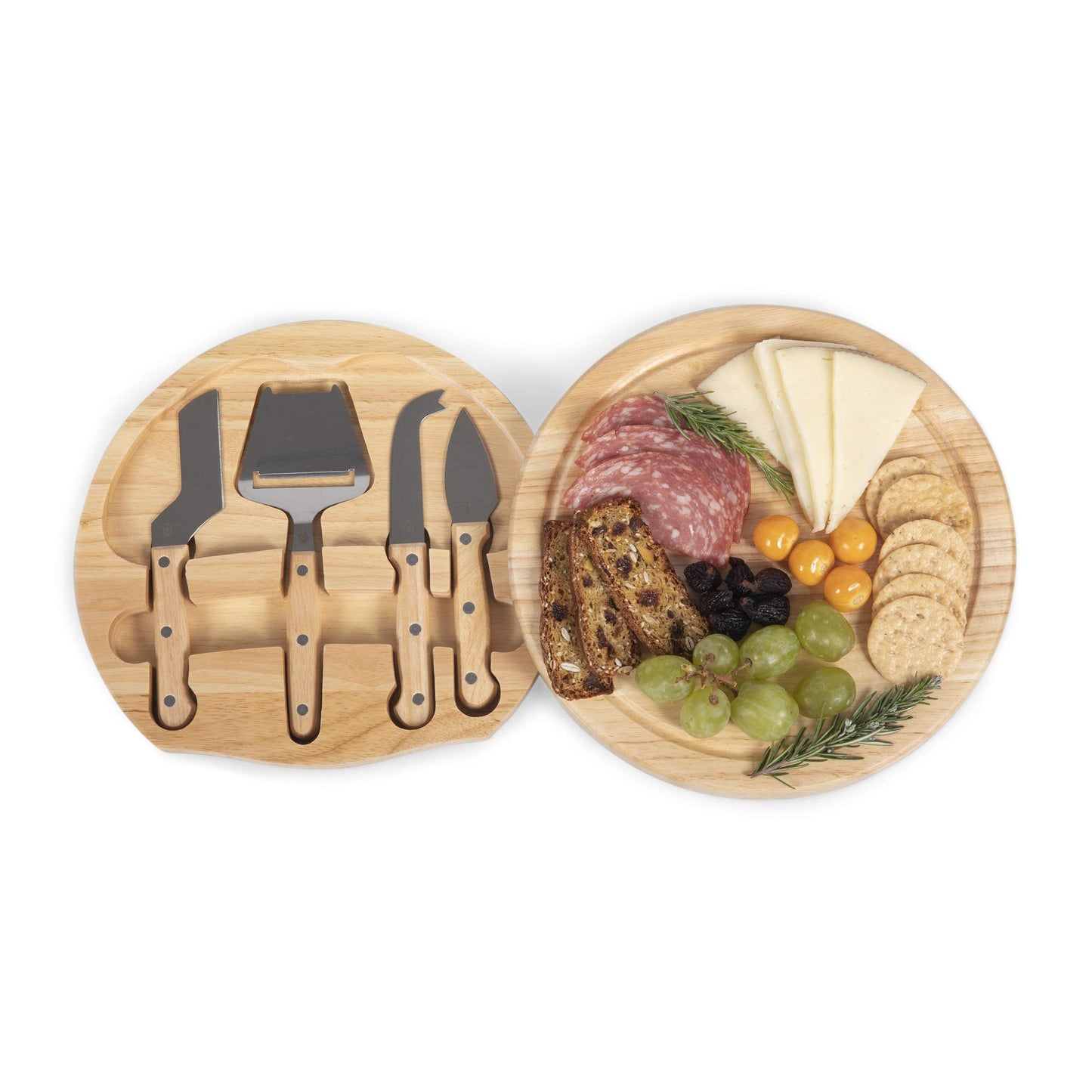 PICNIC TIME Star Wars Mandalorian Grogu Circo Cheese Board and Knife Set, Charcuterie Board Set, Wood Cutting Board, (Parawood)