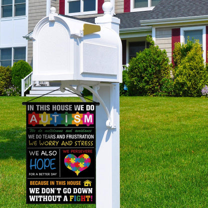 Regine Switzerland Autism Awareness Garden Flag - Inspirational Puzzle Piece Design | Double-Sided Outdoor Decor
