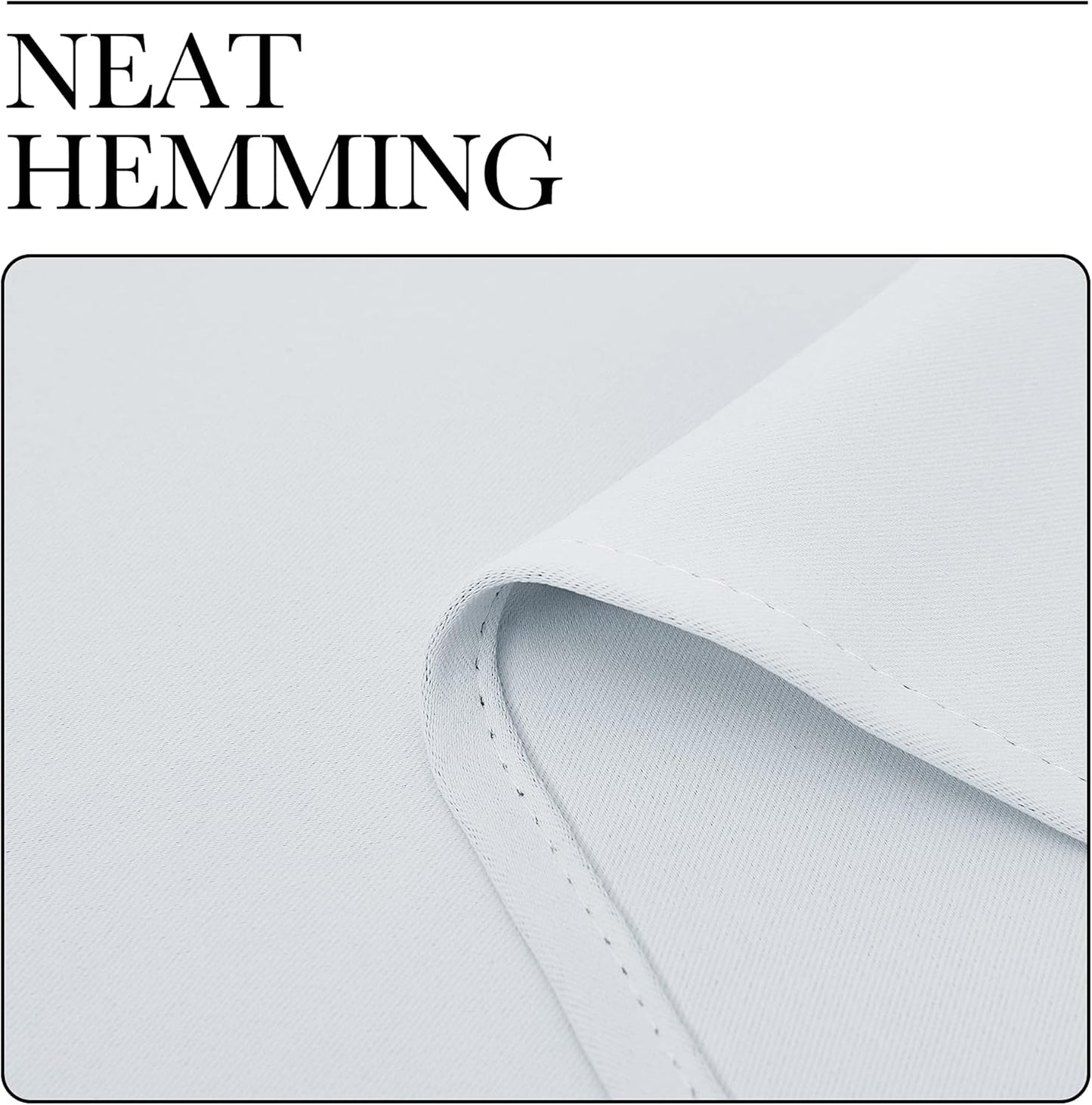 NICETOWN Room Darkening Curtains - Thermal Insulated Grommet Drapes for Living Room | 2 Panels, 42" x 95", Greyish White