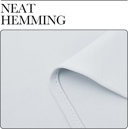 NICETOWN Room Darkening Curtains - Thermal Insulated Grommet Panels for Living Room | 2 Panels, 55x86, Greyish White