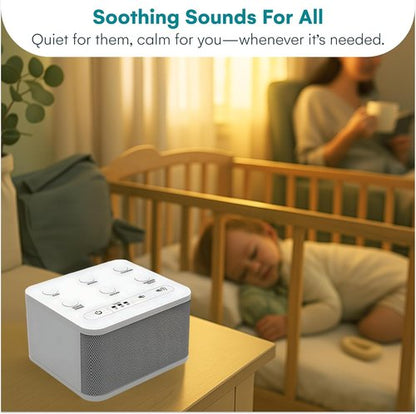 Big Red Rooster Sleep Sound Machine - Portable White Noise Device for Kids & Babies | Rain & Nature Sounds - 4x4x3 in