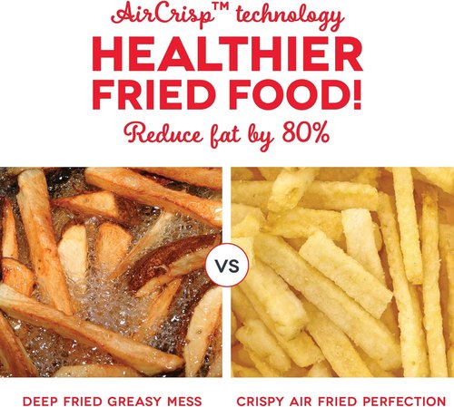 Dash Compact Air Fryer - Healthy Cooking with Auto Shut-Off & Adjustable Temperature Control - 2 Quart - Aqua