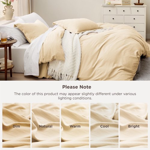 Bedsure Alabaster Gleam Duvet Cover Queen Size - 3 Pieces Prewashed Extra Soft Bedding Set, Includes 1 Duvet Cover 90x90 Inches with Zipper Closure & 2 Pillow Shams, Comforter Not Included