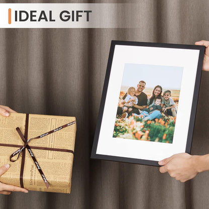 Upsimples 12x16 Picture Frame Set of 5 - Versatile Wall Gallery Frames for 8.5x11 or 12x16 Photos - Black